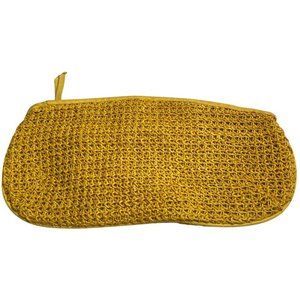 Vintage 33 East yellow woven clutch handbag made in Japan